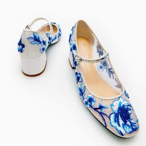 Betsy Johnson Ezra Blue Floral Mary Jane’s